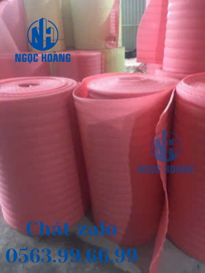 cuộn xốp foam màu hồng có chống tĩnh điện dày 2mm*1.05m*150m