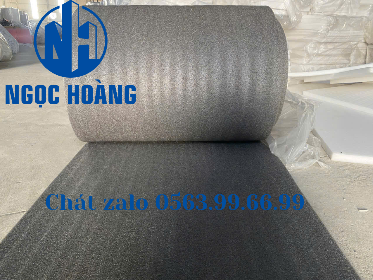 Cuộn xốp pe foam màu xám 4mm x 100m x 1.05m