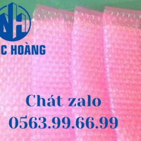 Túi bọt khí, túi xốp nổ , túi xốp hơi màu hồng có chống tĩnh điện