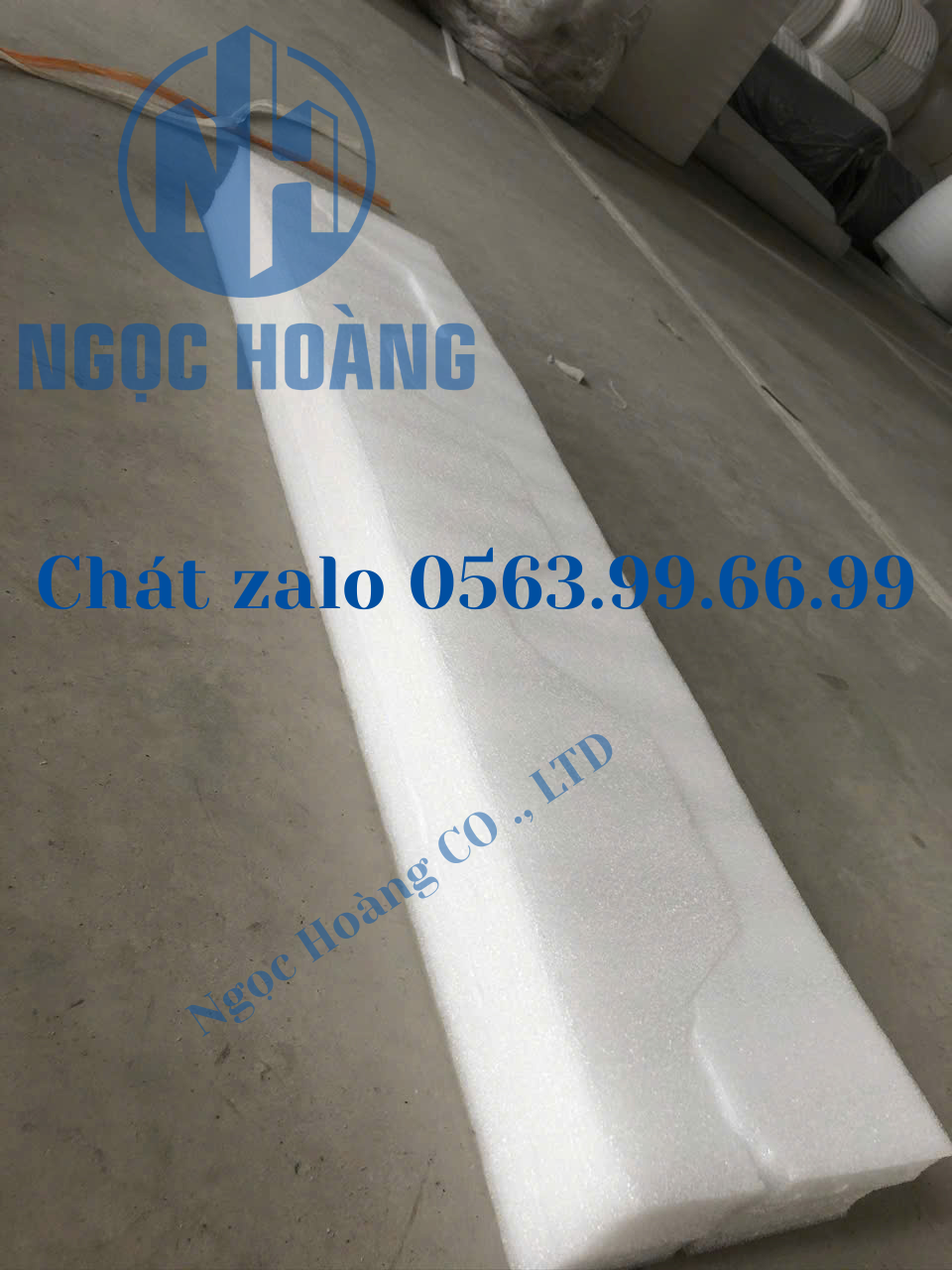 Xốp foam trắng dày 70mm đã bế, đột gia công thành hình