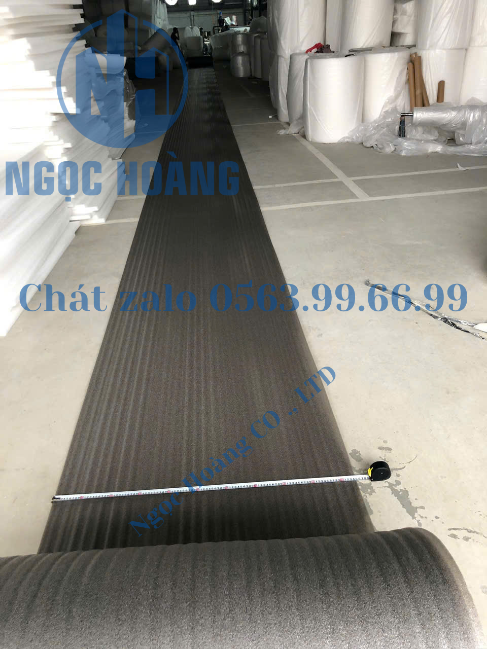 Cuộn xốp foam màu xám dày 3mm dài 100m khổ 1.05m